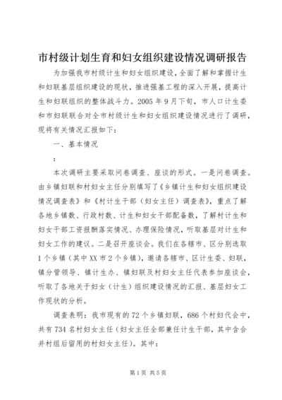 市村级计划生育和妇女组织建设情况调研报告 (3).docx