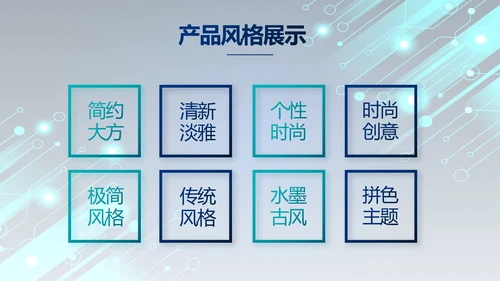 蓝色科技感年终工作总结汇报动态PPT