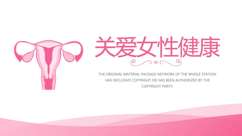 粉色简约关爱女性健康工作总结汇报动态PPT