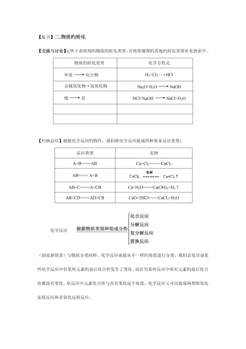 2023年苏教版化学必修一教案设计全套.docx