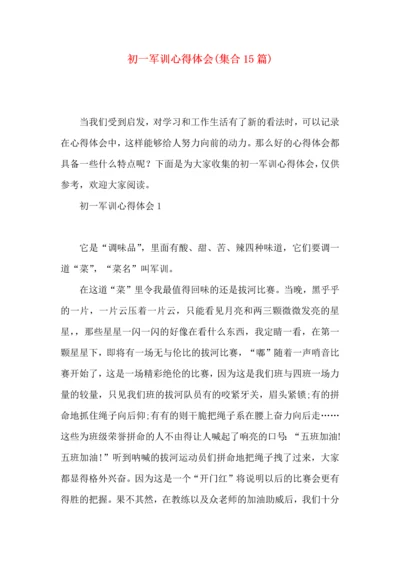 初一军训心得体会(集合15篇).docx