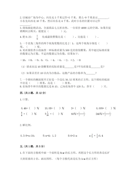 苏教版六年级数学小升初试卷附参考答案【综合题】.docx