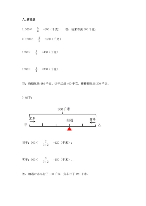 人教版六年级上册数学期中测试卷含下载答案.docx