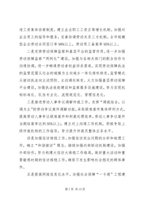 人社局年度工作计划.docx