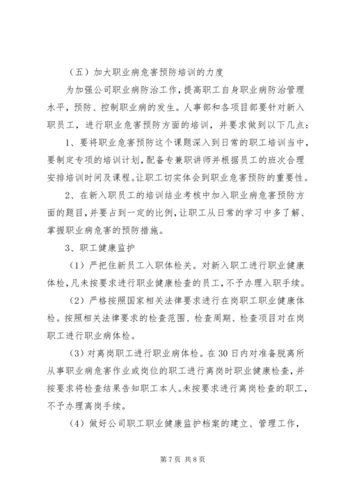 职业病防治计划与实施方案.docx