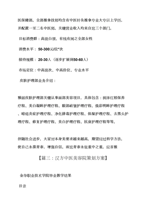 中医美容院专业策划专项方案.docx