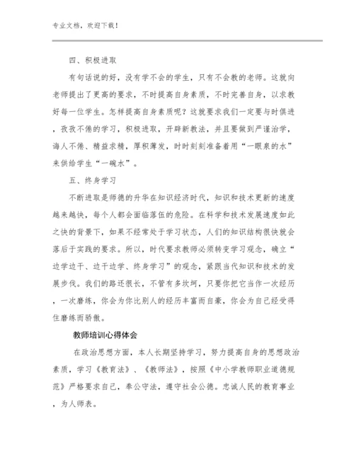 2023教师培训心得体会范文6篇.docx