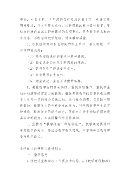 小学道法教研组工作计划.docx