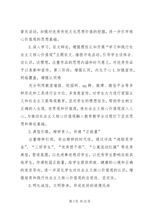 兰州新亚中学开展社会主义核心价值观.docx