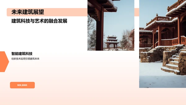 橙色渐变建筑介绍PPT模板