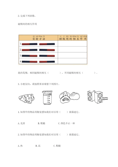 教科版小学科学二年级下册期末测试卷【word】.docx