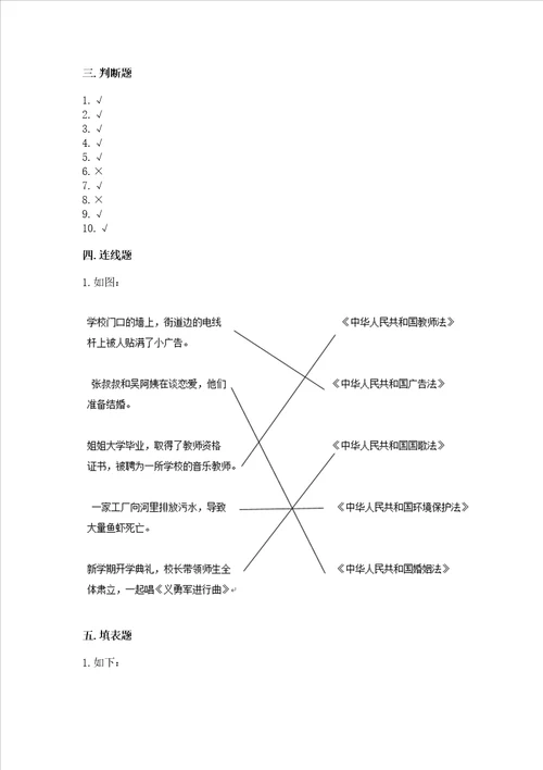 20222023学年部编版六年级上册道德与法治期中测试卷完美版