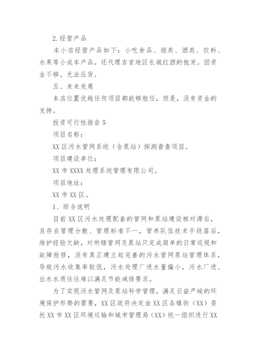 投资可行性报告范文.docx
