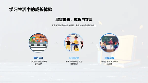 初一学习体验报告PPT模板