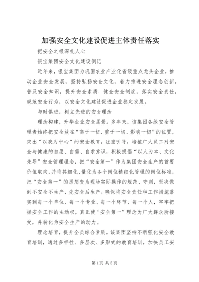 加强安全文化建设促进主体责任落实.docx