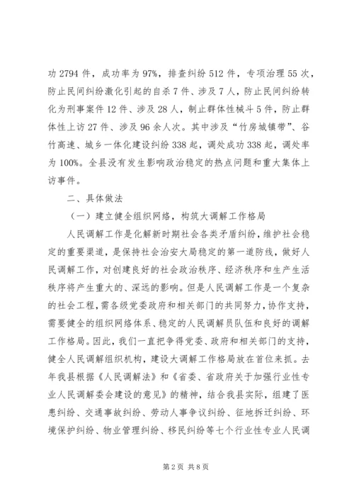 人民调解工作汇报材料.docx