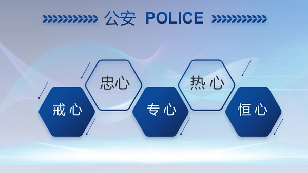 蓝色科技感公安信息化建设总结PPT