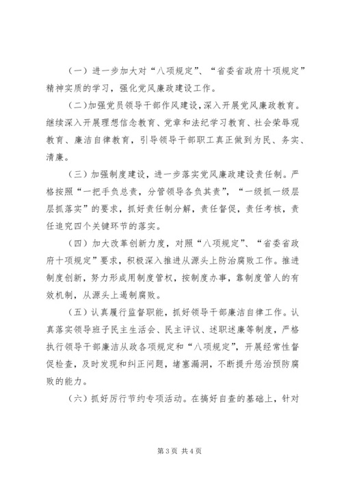 发改局贯彻落实八项规定自查报告.docx