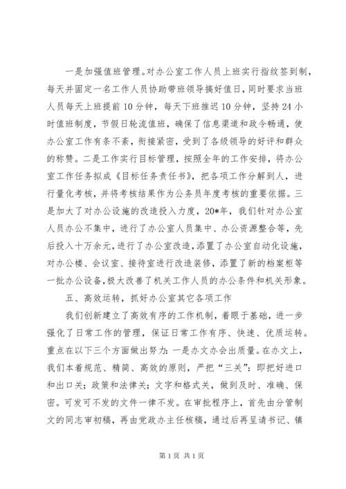 镇党政办公室工作总结.docx
