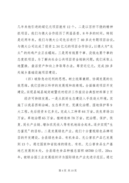 县域突破暨农村经济工作座谈会典型材料 (5).docx