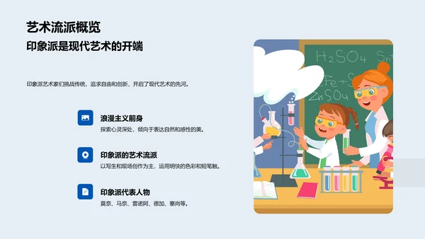 印象派艺术解析PPT模板