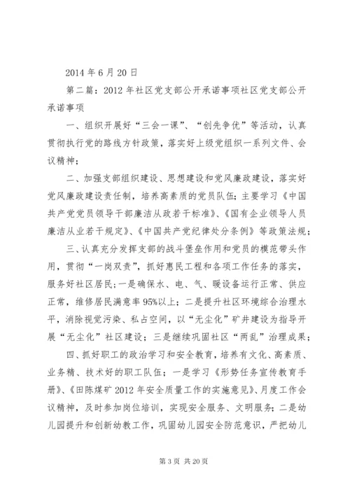 党支部公开承诺事项范文.docx