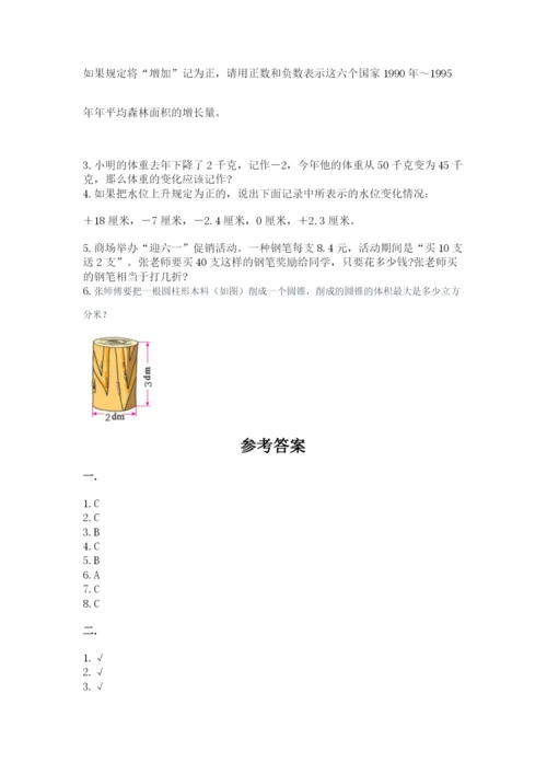 小学数学六年级下册竞赛试题【全国通用】.docx