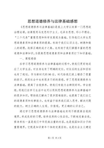 思想道德修养与法律基础感想 (2).docx