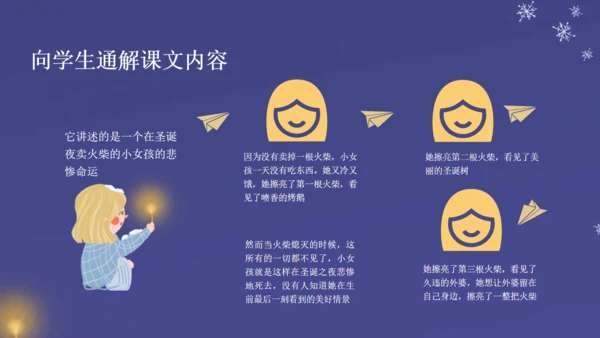 卖火柴的小女孩教师教学课件通用PPT模板