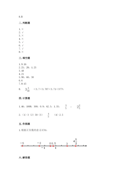 六年级下册数学期末测试卷【考点提分】.docx