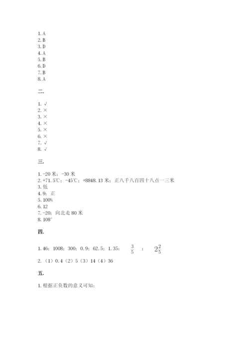 苏教版小升初数学模拟试卷（突破训练）.docx