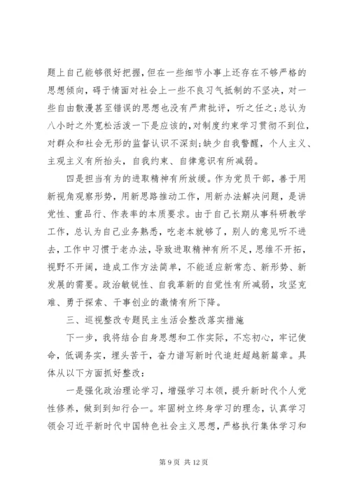 巡视整改专题民主生活会讲话材料.docx