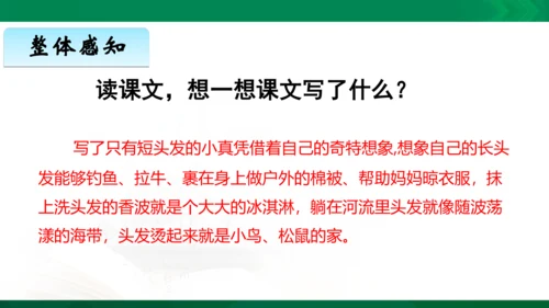 部编版三下语文第五单元第16课小真的长头发课件