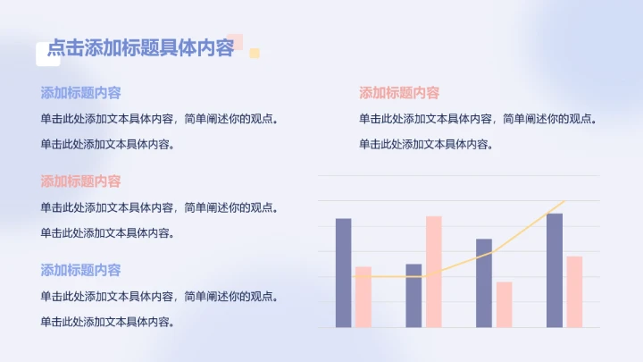 蓝色简约风一项图表数据分析PPT单页