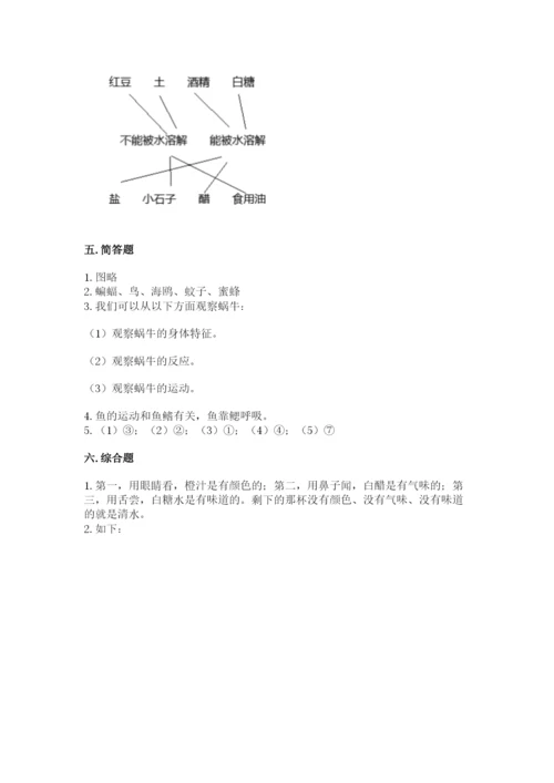 教科版一年级下册科学期末测试卷精品【各地真题】.docx