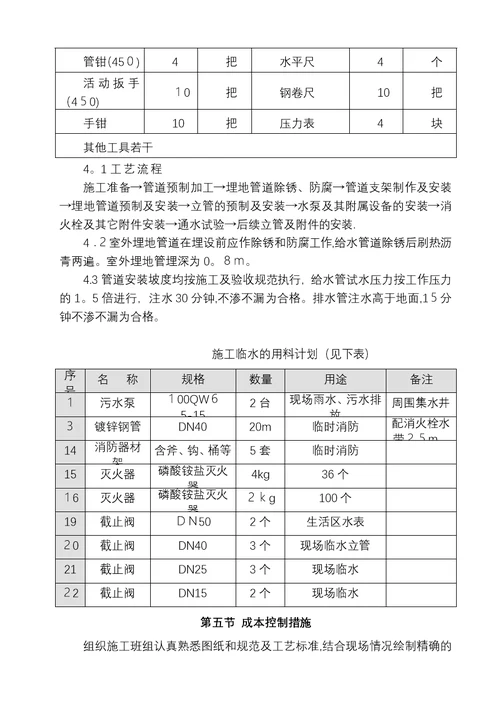 现场临水施工方案