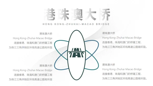 填海工程港珠澳大桥通用PPT模板