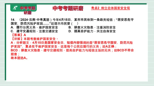 八上道法第四单元维护国家利益复习课件2024