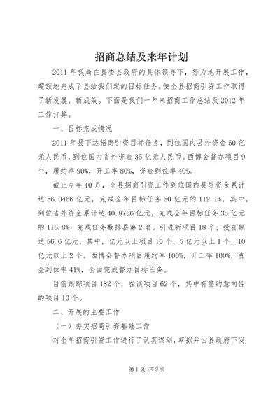 招商总结及来年计划.docx
