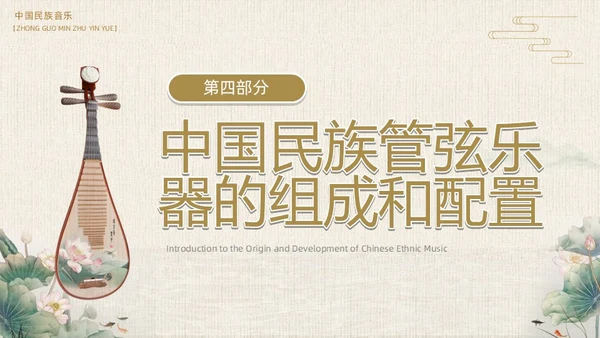 棕色中国风民族音乐鉴赏PPT模板