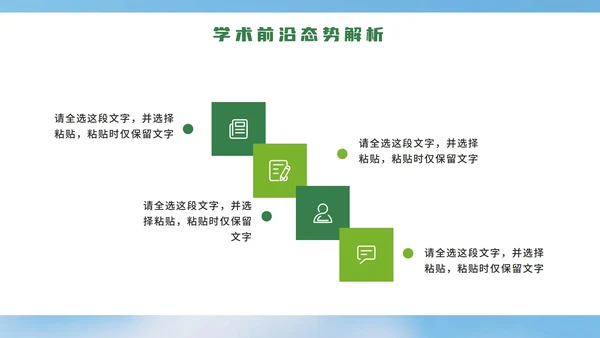 绿色小清新花团锦簇学术活动PPT模板