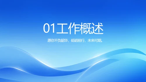 简约蓝色工作总结汇报商务动态PPT模板