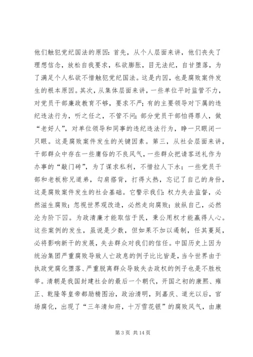 县政府反腐倡廉警示教育大会讲话稿.docx