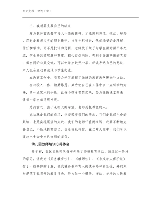 幼儿园教师培训心得体会范文6篇汇编.docx