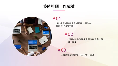 彩色朝气剪影学校学生会主席竞选PPT模板
