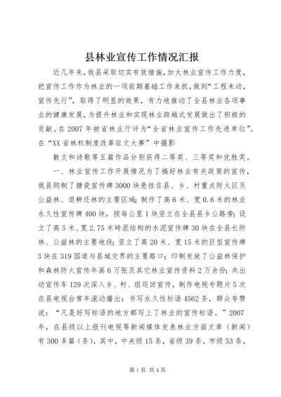 县林业宣传工作情况汇报 (3).docx