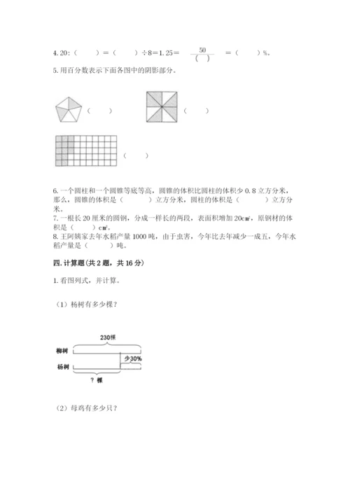 北京版六年级下册数学期中测试卷及完整答案【网校专用】.docx