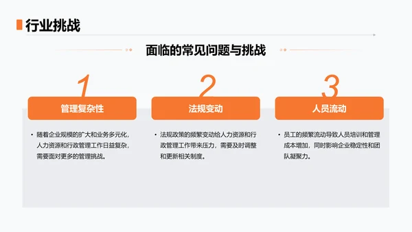 橙色商务风内部经验分享汇报PPT模板