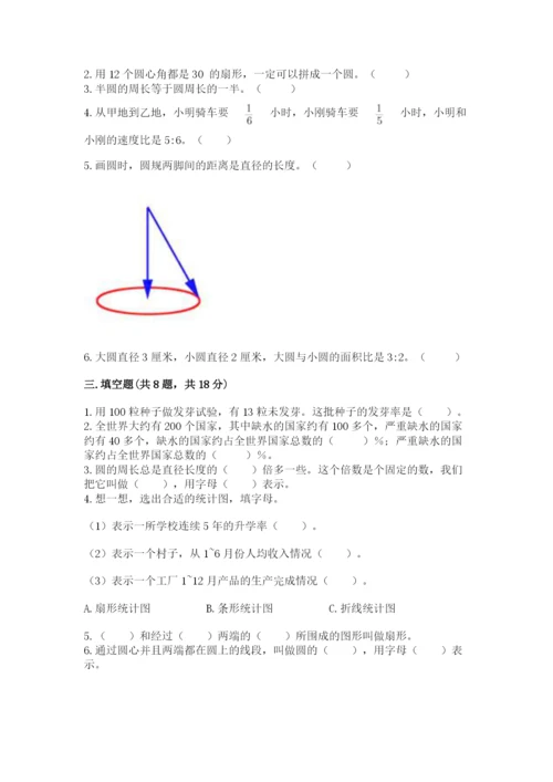 小学六年级数学上册期末卷附参考答案（名师推荐）.docx