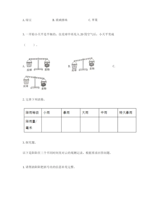 教科版三年级上册科学期末测试卷带答案（新）.docx